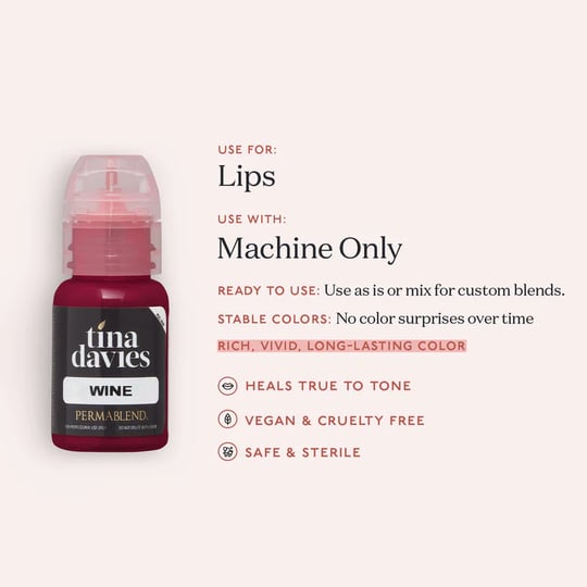 Perma Blend Tina Davies Wine Kalıcı Makyaj Dudak Pigmenti 15ml