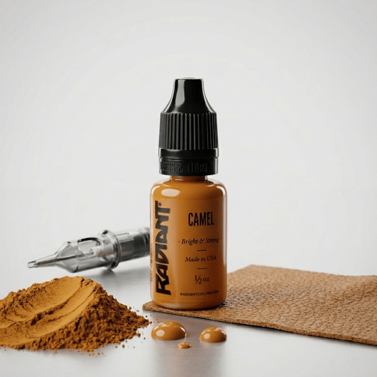 Radiant Colors Camel Açık Kahverengi Dövme Boyası 0,5oz - 15ml