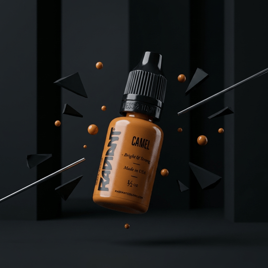 Radiant Colors Camel Açık Kahverengi Dövme Boyası 0,5oz - 15ml