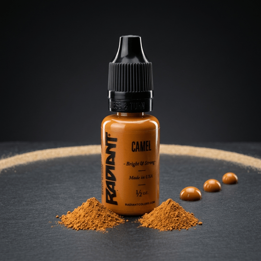 Radiant Colors Camel Açık Kahverengi Dövme Boyası 0,5oz - 15ml