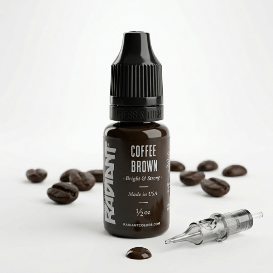 Radiant Colors Coffee Brown Koyu Kahverengi Dövme Boyası 0,5oz - 15ml