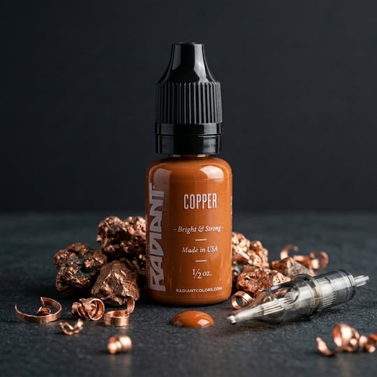 Radiant Colors Copper Bakır Tonlu Kahverengi Dövme Boyası 0,5oz - 15ml