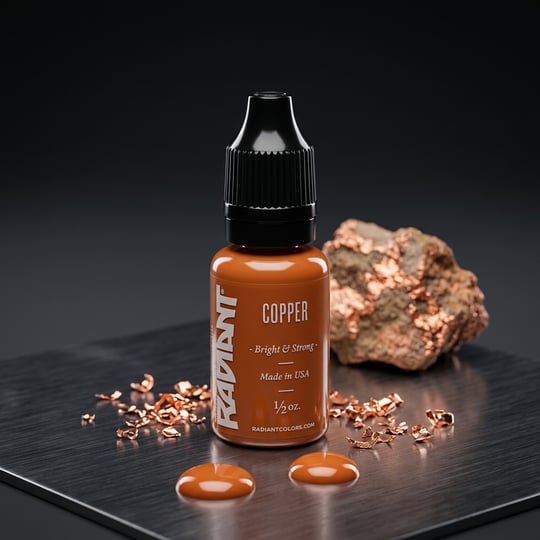 Radiant Colors Copper Bakır Tonlu Kahverengi Dövme Boyası 0,5oz - 15ml