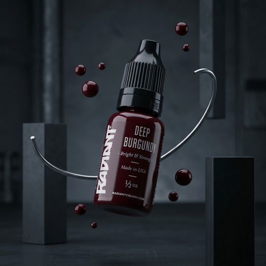 Radiant Colors Deep Burgundy Koyu Bordo Dövme Boyası 0,5oz - 15ml