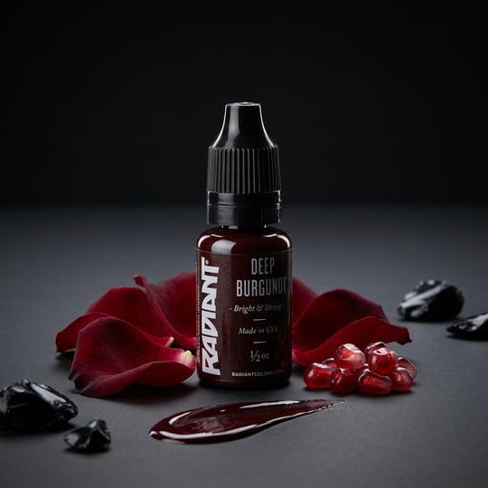 Radiant Colors Deep Burgundy Koyu Bordo Dövme Boyası 0,5oz - 15ml