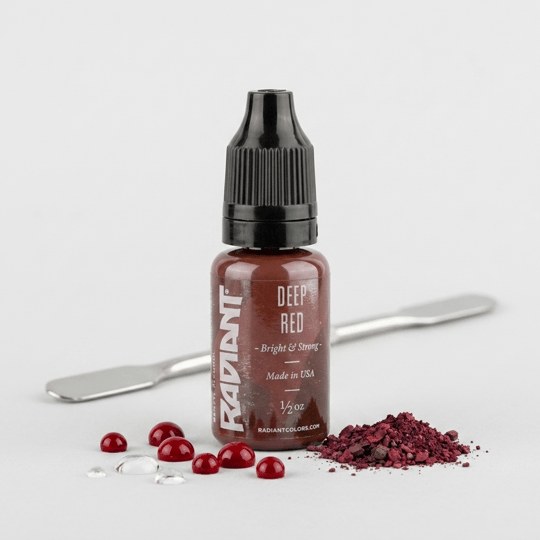 Radiant Colors Deep Red Kahve Alt Tonlu Koyu Kırmızı Dövme Boyası 0,5oz - 15ml