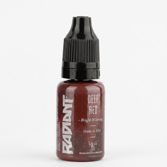 Radiant Colors Deep Red Kahve Alt Tonlu Koyu Kırmızı Dövme Boyası 0,5oz - 15ml