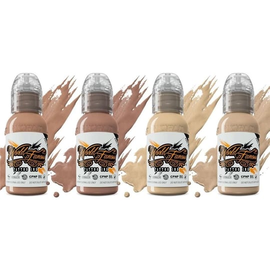 Santucci Skintone 4lü Dövme Boyası Seti - World Famous Ink Dövme Boyası - 1oz/30ml