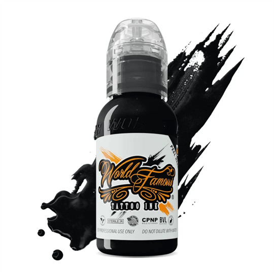 Silvano Fiato Extreme Black - World Famous Ink Dövme Boyası - 1oz/30ml