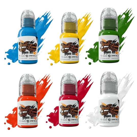 Simple Color 6lı Dövme Boyası Seti - World Famous Ink Dövme Boyası - 1oz/30ml