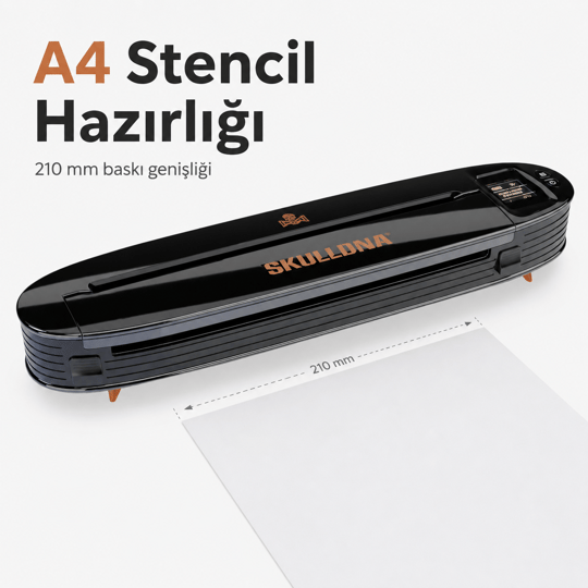 SKULLDNA SP30 Kablosuz A4 Termal Stencil Yazıcı Bluetooth USB