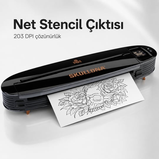 SKULLDNA SP30 Kablosuz A4 Termal Stencil Yazıcı Bluetooth USB