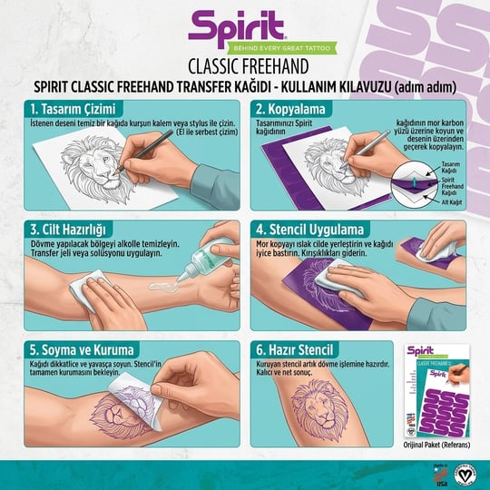 Spirit Classic Freehand Transfer Kağıdı (El Çizimi) - 8,5x11 (1 Adet)
