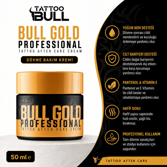 TattooBull Gold Professional Dövme Sonrası Bakım Kremi