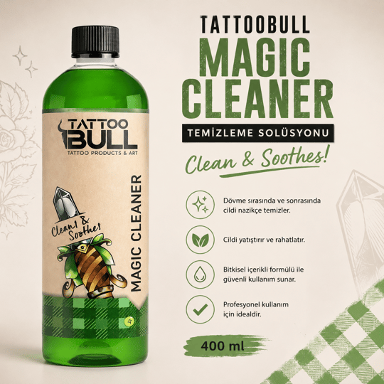 TattooBull Magic Cleaner Green Soap Dövme Temizleme Solüsyonu 400 ml
