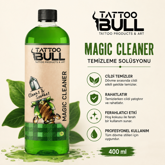 TattooBull Magic Cleaner Green Soap Dövme Temizleme Solüsyonu 400 ml