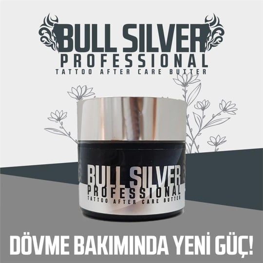TattooBull Silver Professional Tattoo After Care Butter – Dövme Bakım Kremi (24lü Set)