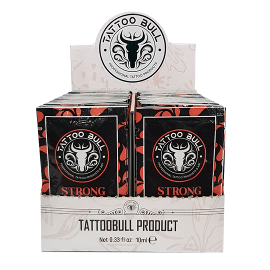TattooBull Strong Premium Stencil Cream 10 ml. - Şaset Dövme Transfer Sıvısı - 60Lı Kutu