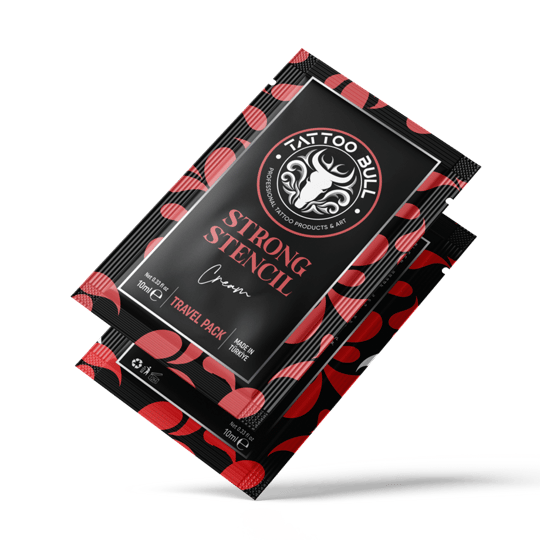 TattooBull Strong Premium Stencil Cream 10 ml. - Şaset Dövme Transfer Sıvısı - 60Lı Kutu