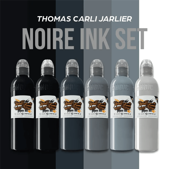 Thomas Carli Jarlier Noire Dövme Boyası Seti - World Famous Ink Dövme Boyası - 4oz/120ml