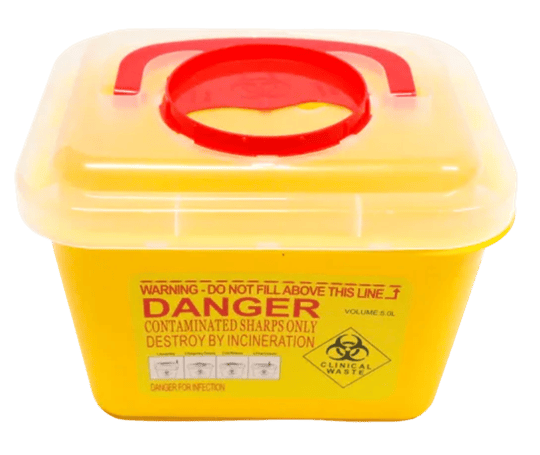 Tıbbi Atık Kutusu Sarı - 5 Litre
