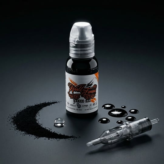 World Famous Ink Legendary Outlining Siyah Çizgi Dövme Boyası 1oz - 30ml