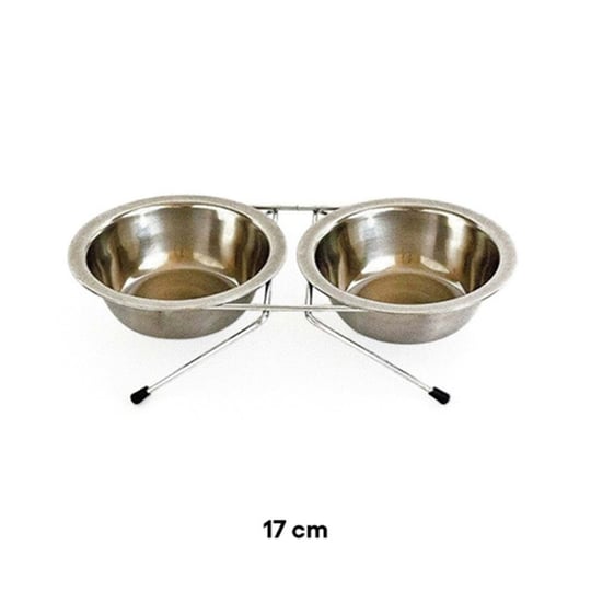D-Pets Kedi Ve Köpek İkili Metal Mama Kabı 17 Cm