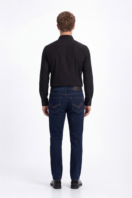 Lacivert 5 Cep Casual Denim Pantolon