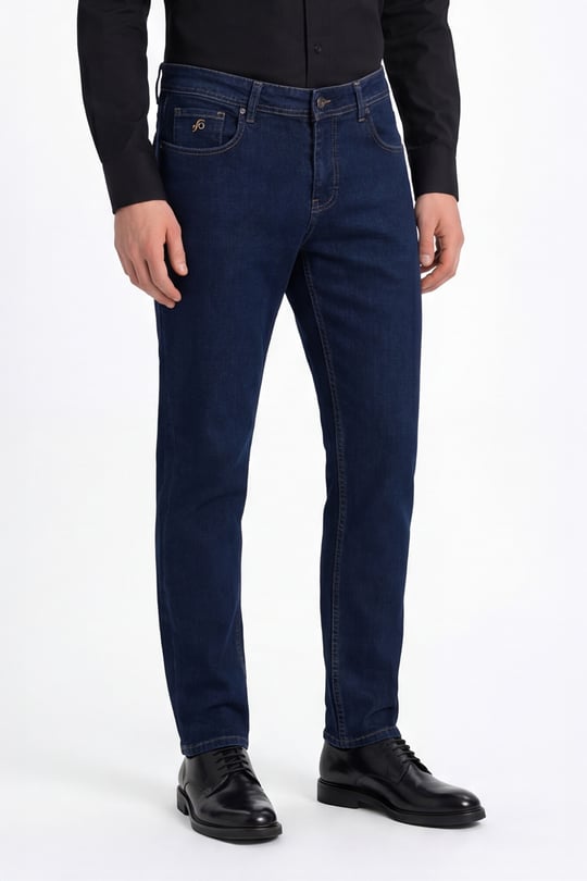 Lacivert 5 Cep Casual Denim Pantolon