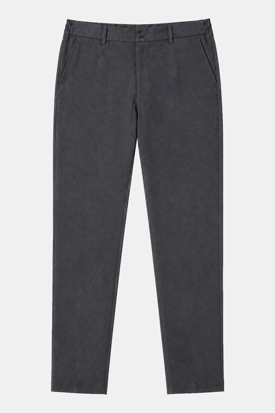 Antrasit Yanı Lastikli Köprülü Kemerli Slim Fit Jogger Pantolon