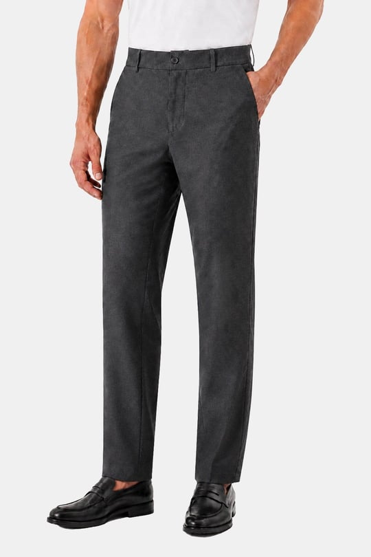Antrasit Yanı Lastikli Köprülü Kemerli Slim Fit Jogger Pantolon