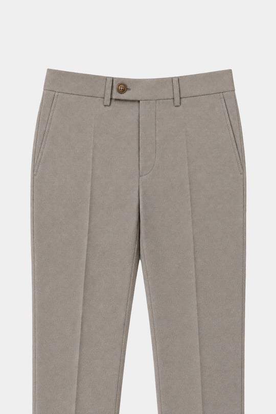 Bej Slim Fit Normal Bel 6 Drop Mono Yaka Takım Elbise