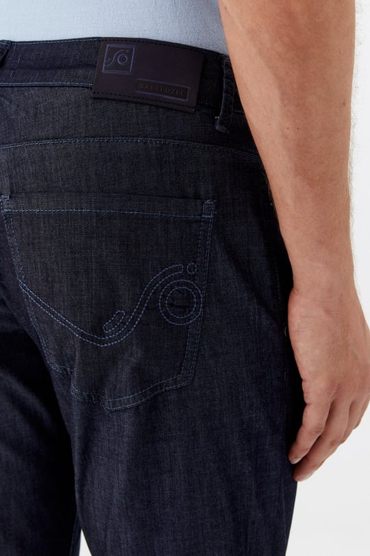 İndigo Normal Bel Klasik Paça Chino Pantolon