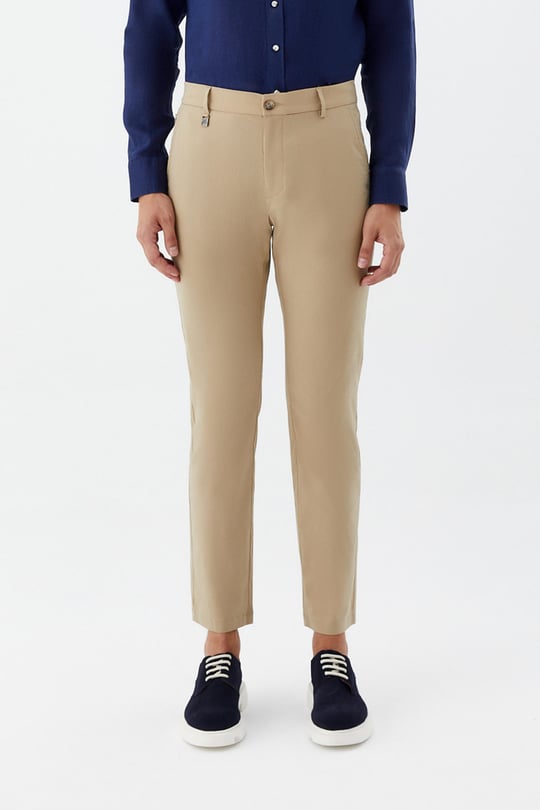 Kum Pamuklu Regular Fit Normal Bel Chino Pantolon