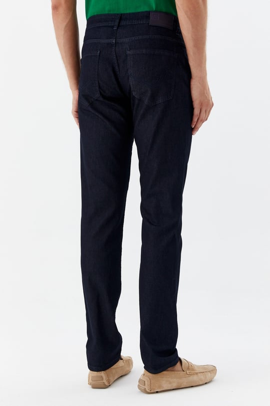 Lacivert Regular Fit Pamuklu Beş Cep Normal Bel Denim Pantolon