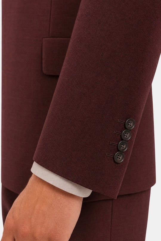 Kiremit Slim Fit Normal Bel 6 Drop Mono Yaka Takım Elbise