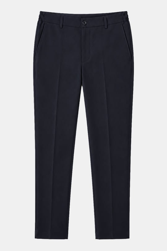Lacivert Regular Fit 6 Drop Mono Yaka Pamuklu Astarsız Takım Elbise