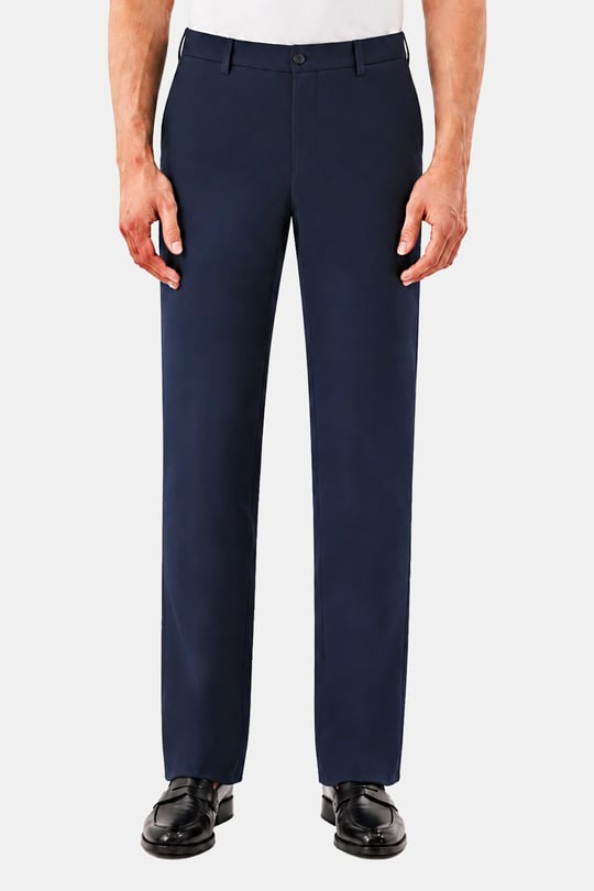 Lacivert Yanı Lastikli Köprülü Kemerli Slim Fit Jogger Pantolon