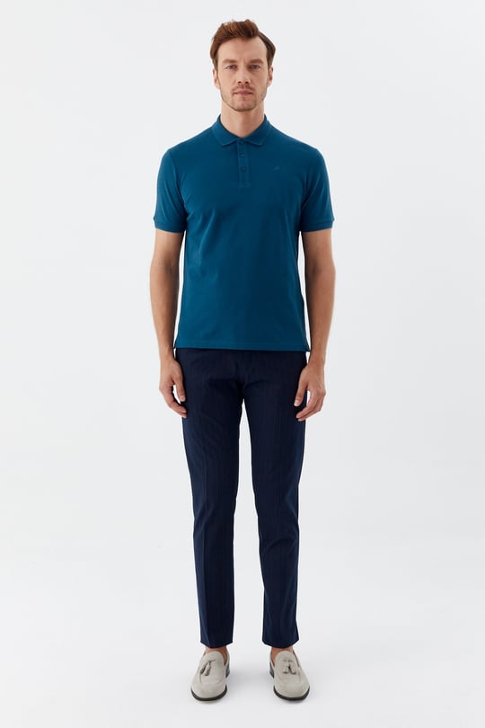 Parlement %100 Pamuk Patlı Polo Yaka Regular Fit T-Shirt 