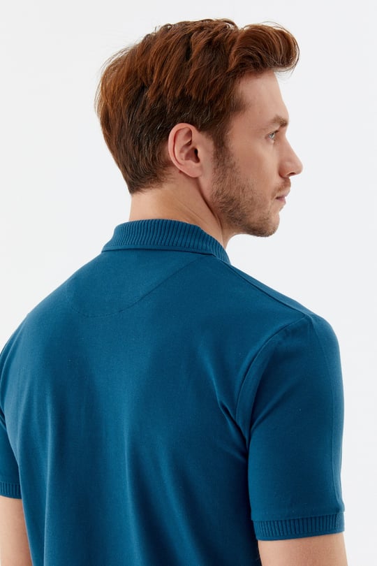 Parlement %100 Pamuk Patlı Polo Yaka Regular Fit T-Shirt 
