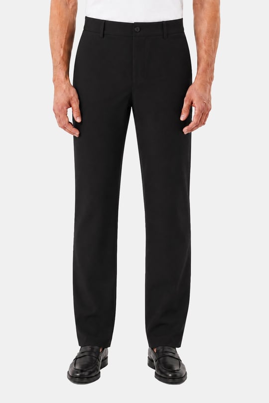 Siyah Yanı Lastikli Köprülü Kemerli Slim Fit Jogger Pantolon