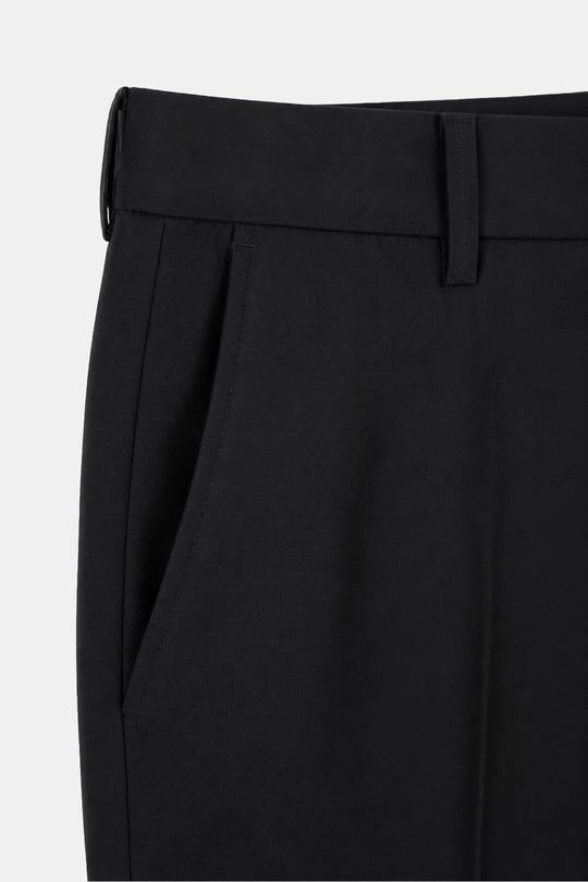 Siyah Yanı Lastikli Köprülü Kemerli Slim Fit Jogger Pantolon