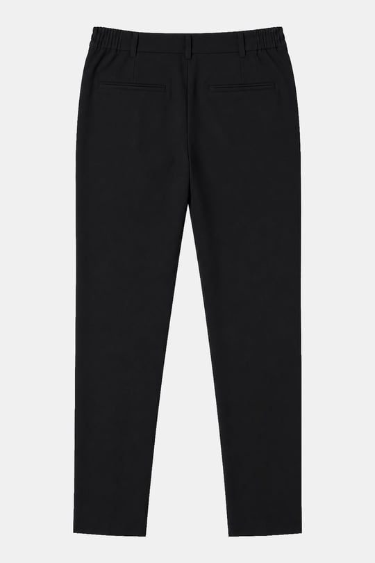 Siyah Yanı Lastikli Köprülü Kemerli Slim Fit Jogger Pantolon