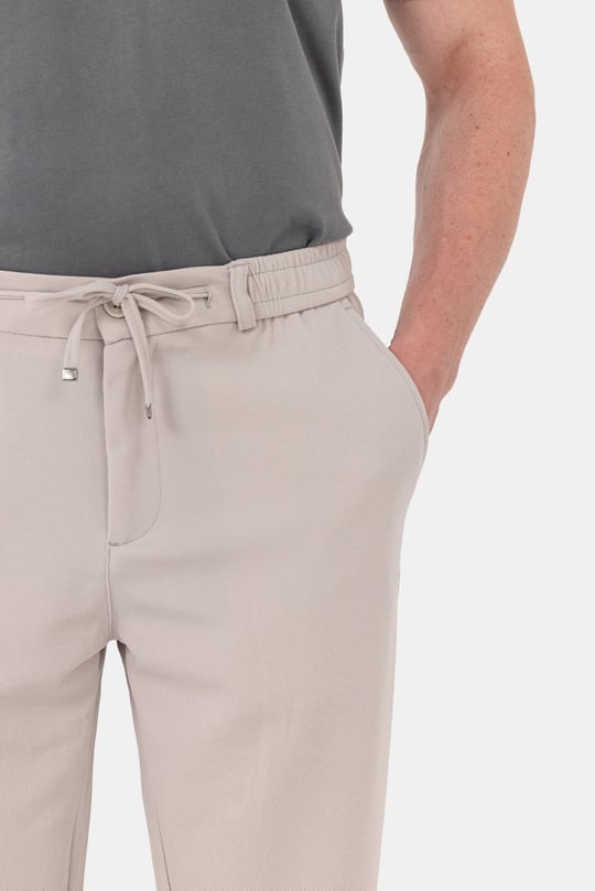 Taş Dokulu Arka Lastikli Köprü Kemerli Bağcıklı Slim Fit Jogger Pantolon