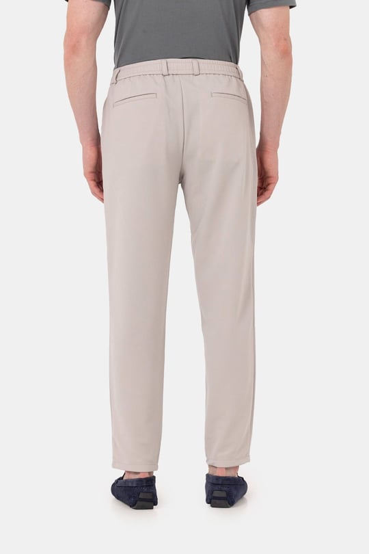 Taş Dokulu Arka Lastikli Köprü Kemerli Bağcıklı Slim Fit Jogger Pantolon