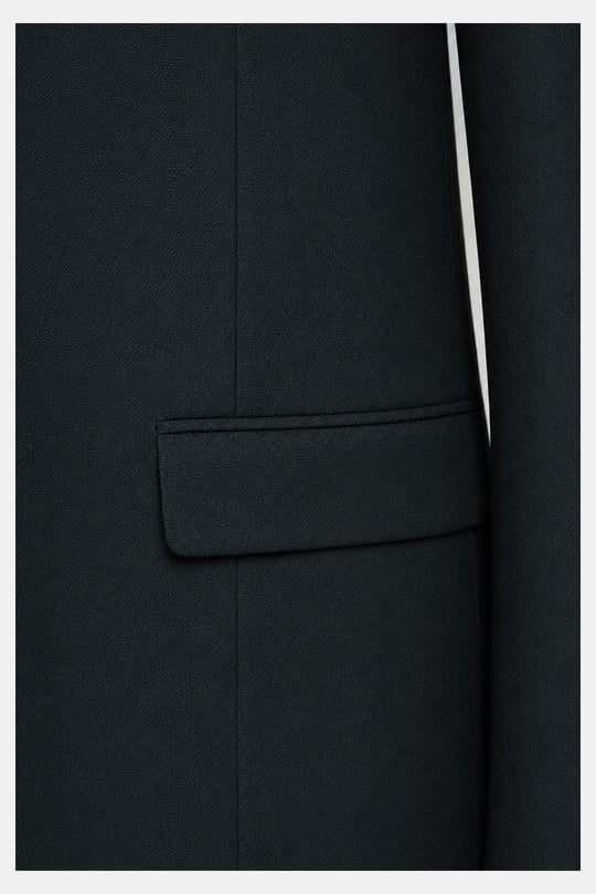 Yeşil Slim Fit Normal Bel 6 Drop Mono Yaka Takım Elbise