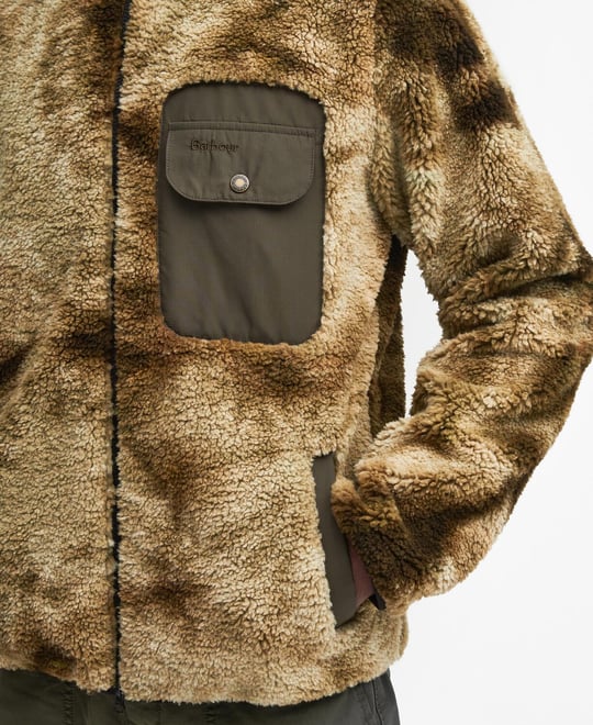 Barbour Moor Tie Dye Polar Ceket OL51 Khaki Print