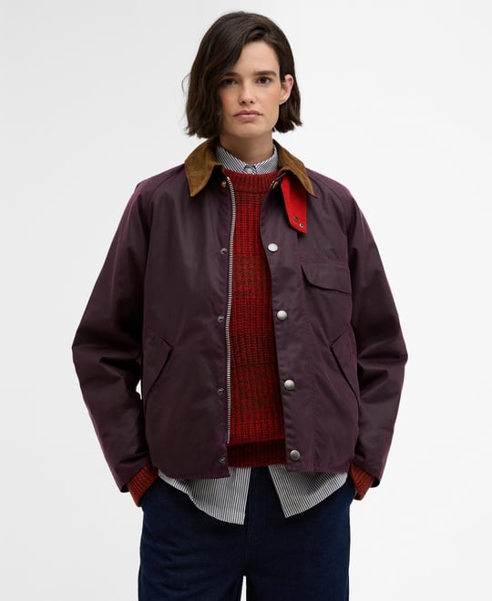 Barbour x Paul Smith Transport Yağlı Ceket PU71 Grape
