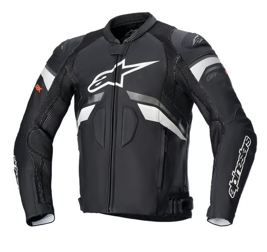 ALPİNESTARS GP PLUS R V3 RIDEKNIT LEATHER CEKET BLACK WHITE