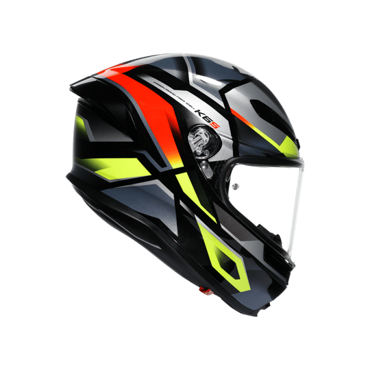 AGV KASK/K6 S MPLK ERAZER BLACK/RED YELLOW FLUO